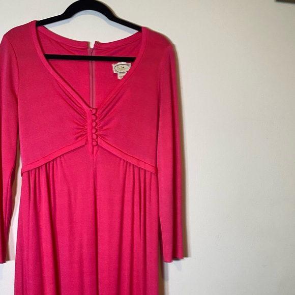 COPY - 70s Hot Pink Pat Richards Maxi Dress - Picture 6 of 11